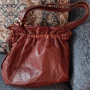 Lucky Brand Italian Leather Hobo Pull Bag
